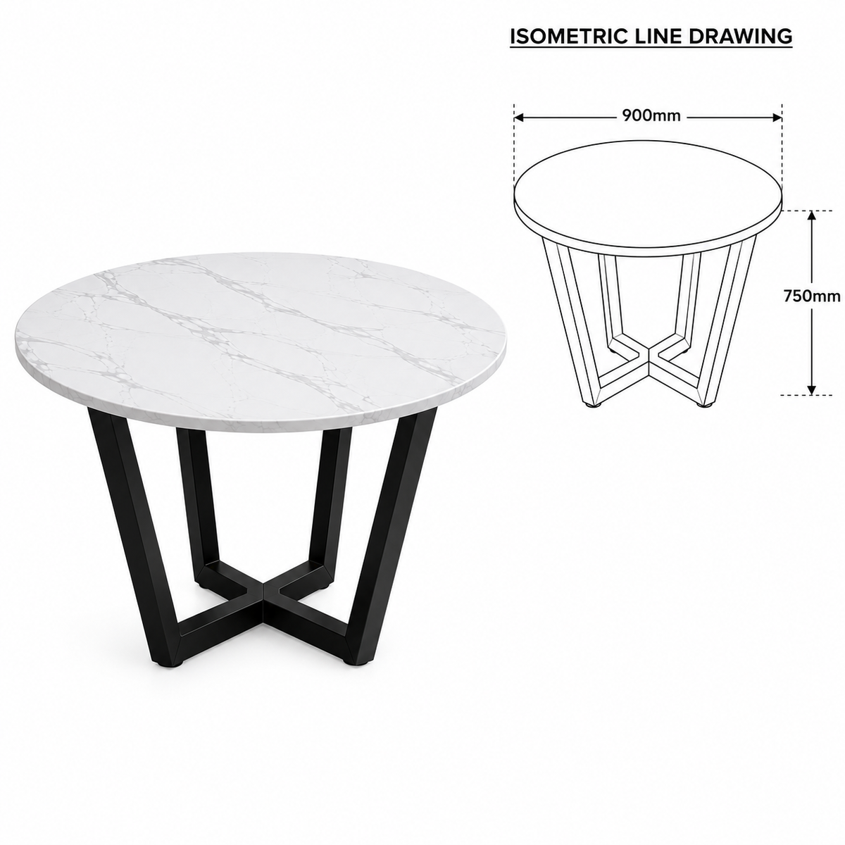 LUXORA Modern 6-Seater Dining Set
