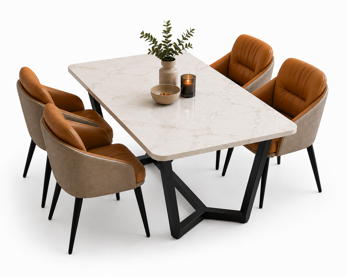 LUXORA Modern 6-Seater Dining Set