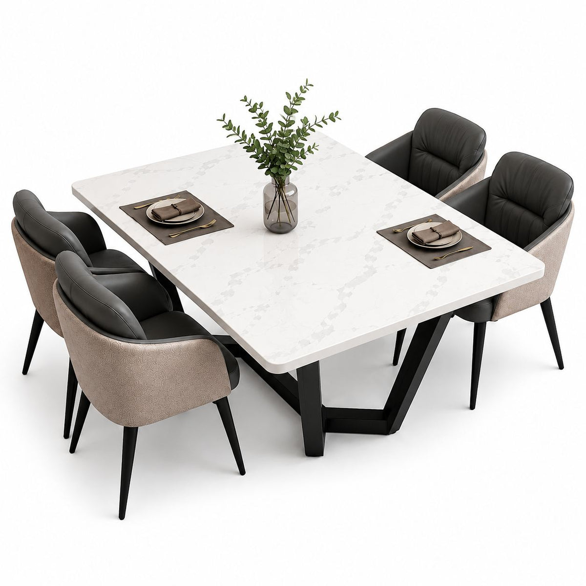 LUXORA Modern 6-Seater Dining Set