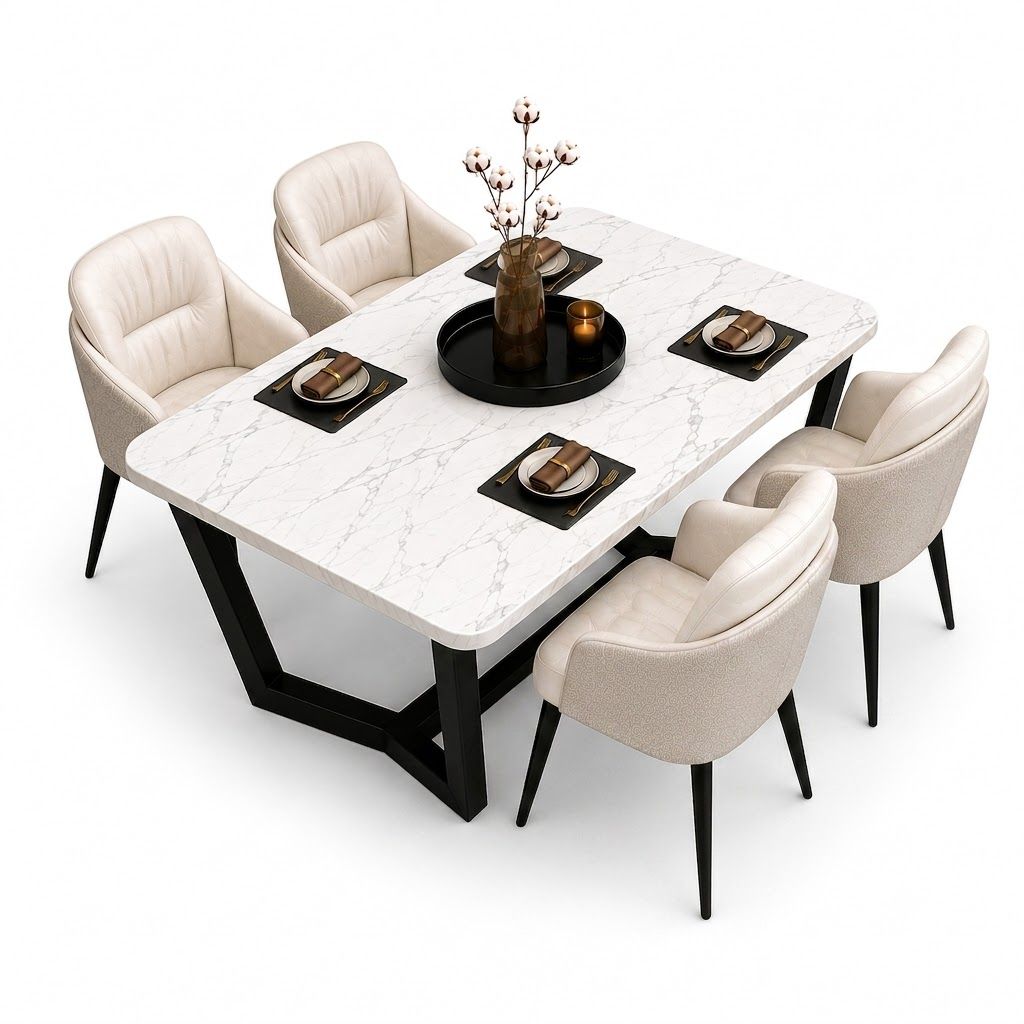 LUXORA Modern 6-Seater Dining Set