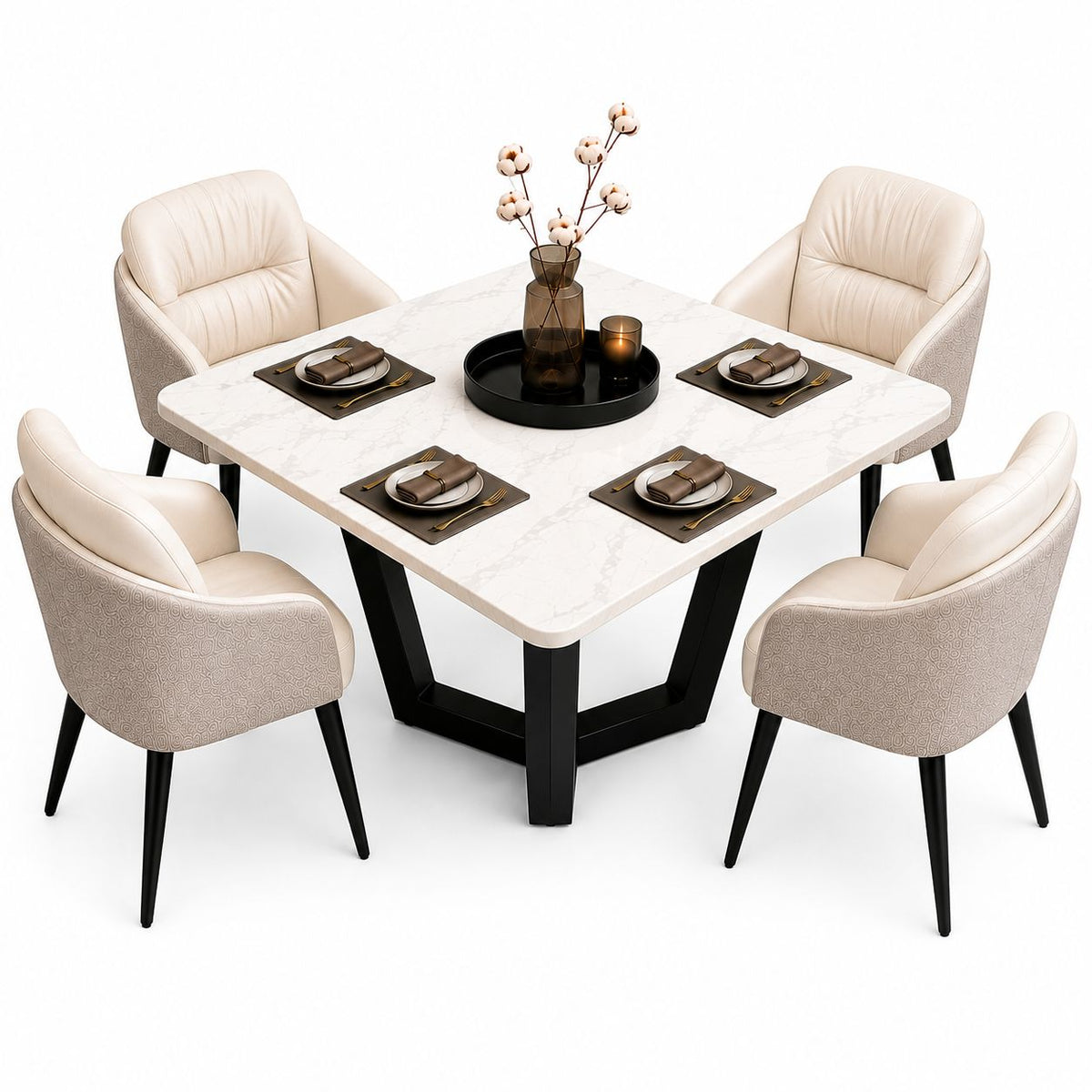 LUXORA Modern 6-Seater Dining Set