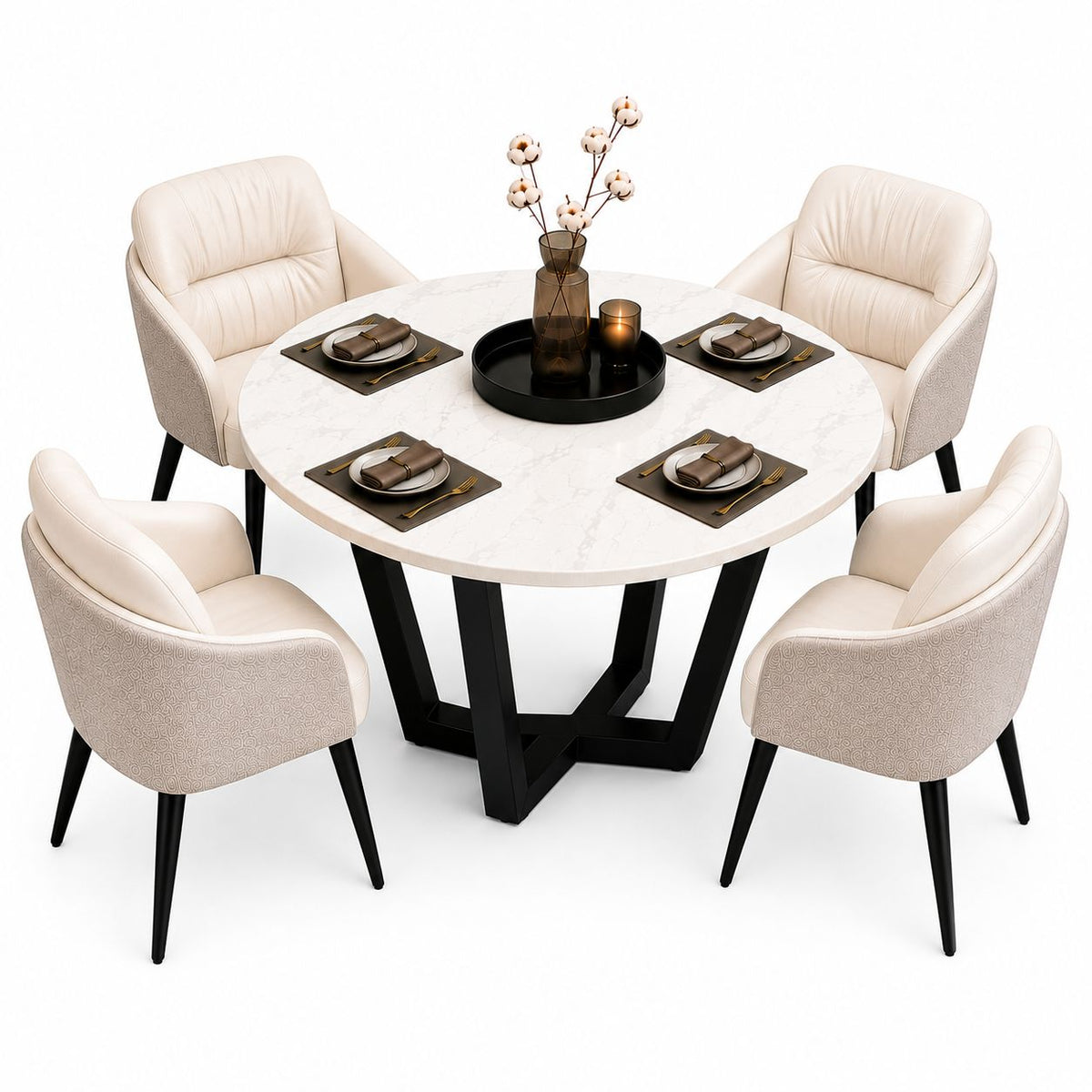 LUXORA Modern 6-Seater Dining Set