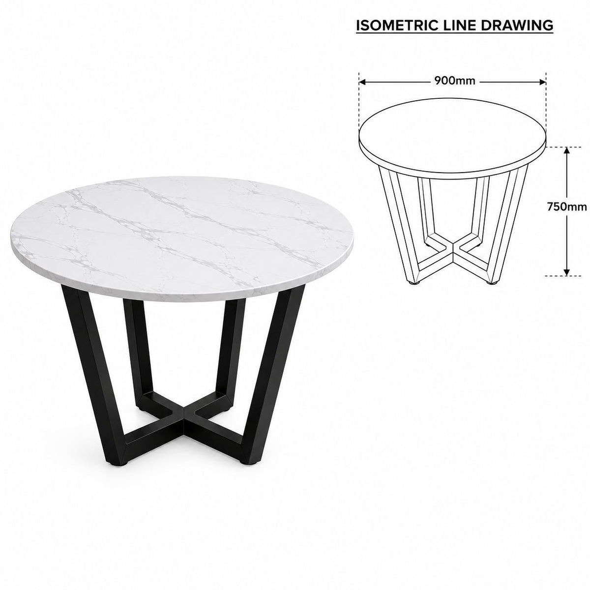 LUXORA Modern 6-Seater Dining Set