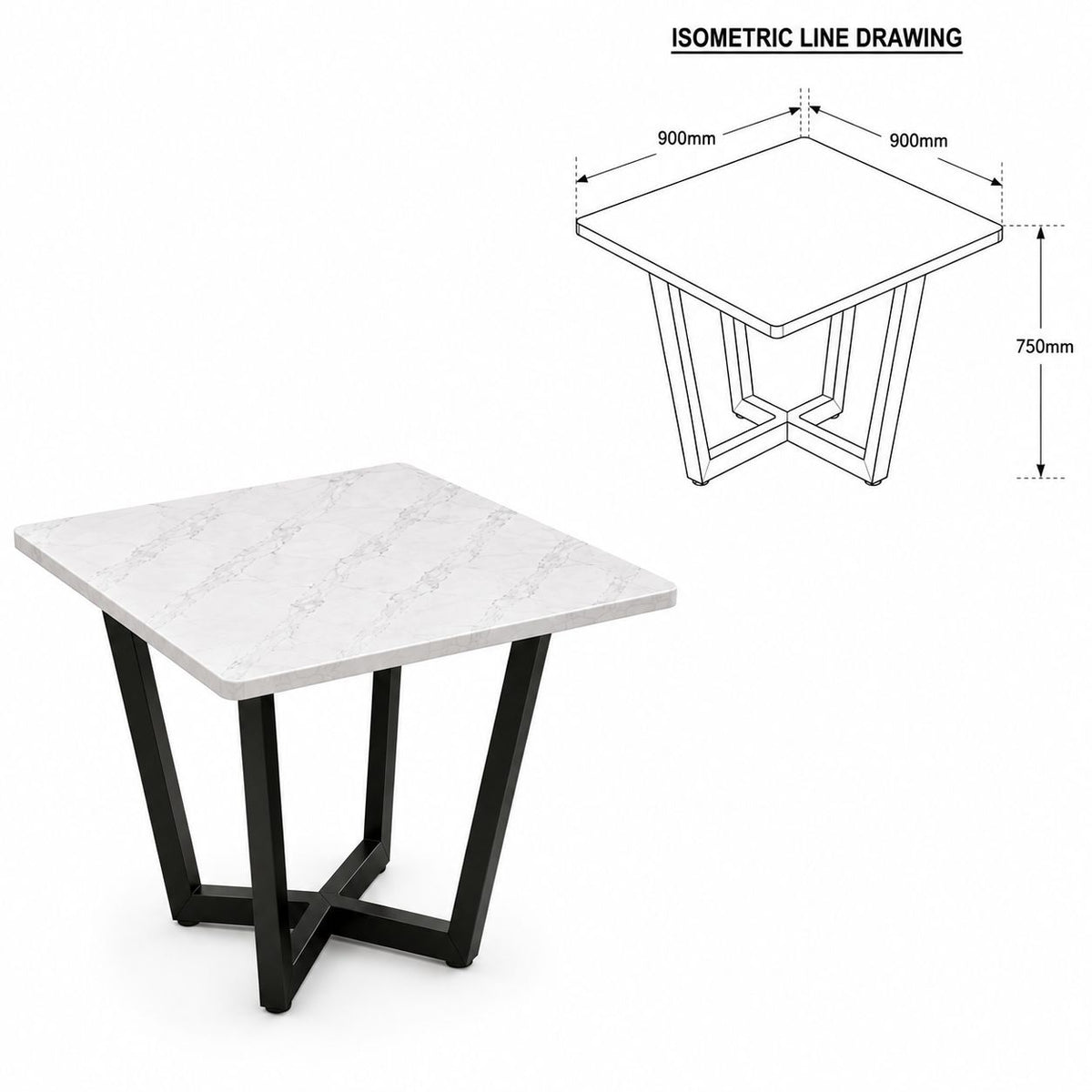 LUXORA Modern 6-Seater Dining Set